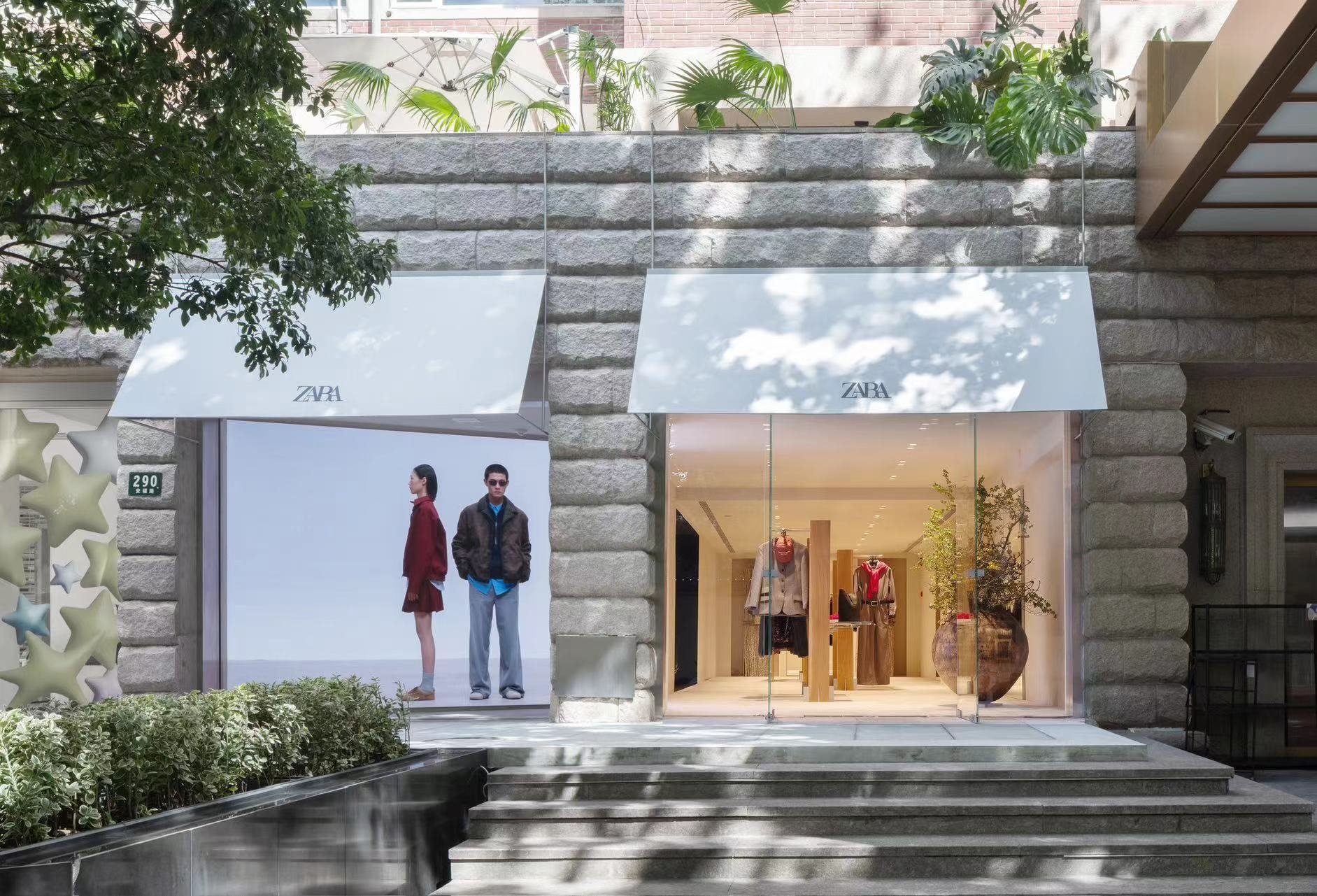 outside the Zara pop up Anfu Road Shanghai